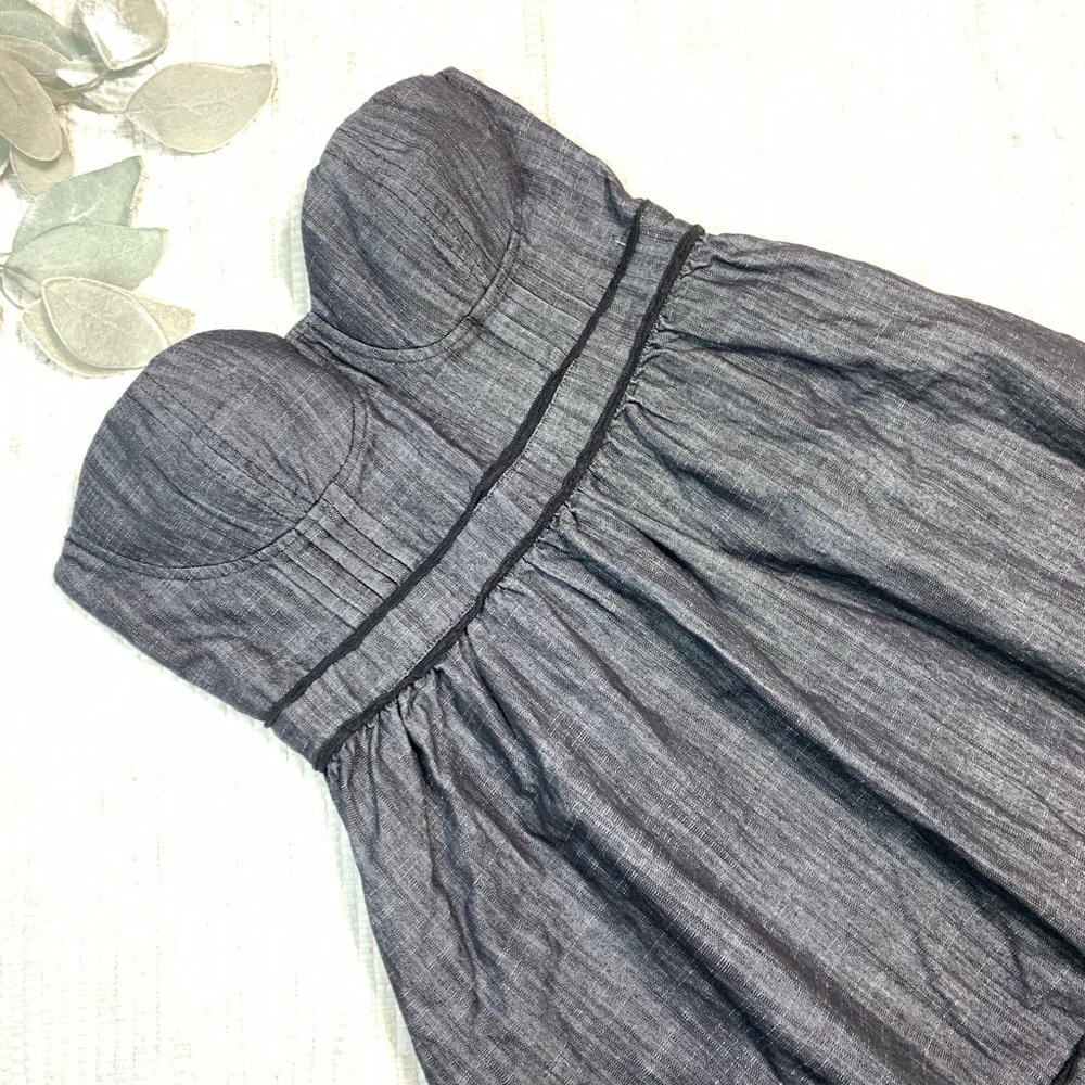 Forever 21 denim sweetheart strapless dress D-021